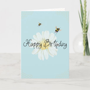 Carte d'anniversaire douce comme du miel   Abeille