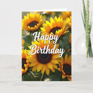 Carte d'anniversaire douce et ensoleillée