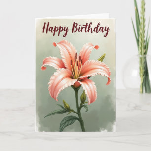 Carte d'anniversaire douce et froissée