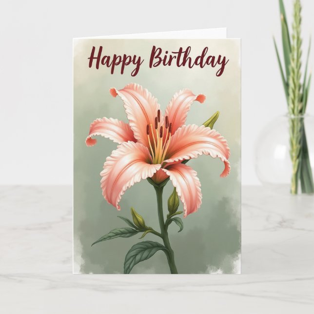 Carte d'anniversaire douce et froissée (Devant)