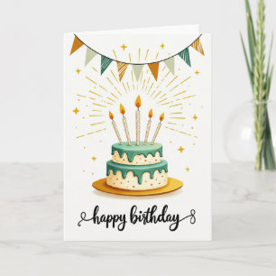 Carte d'anniversaire douce et glaçée
