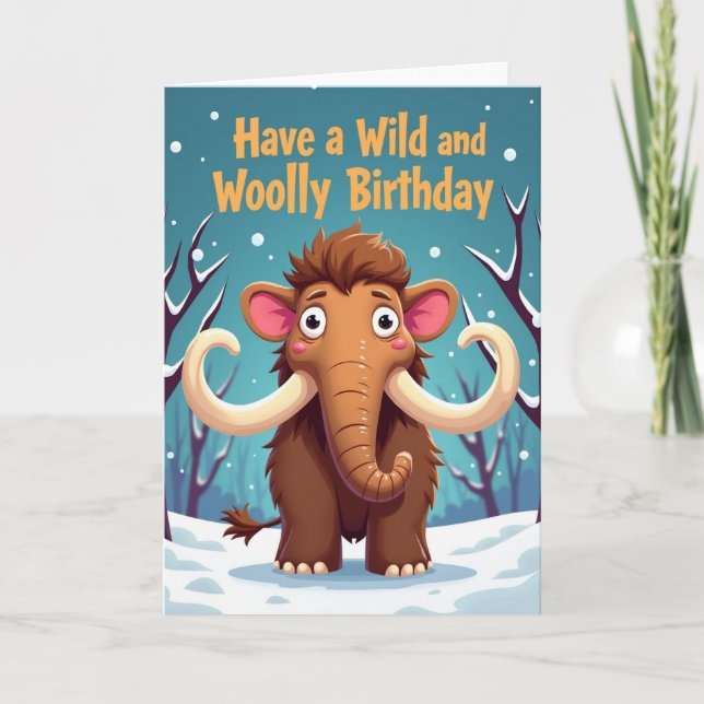 Carte d'anniversaire douce et laineuse (Devant)