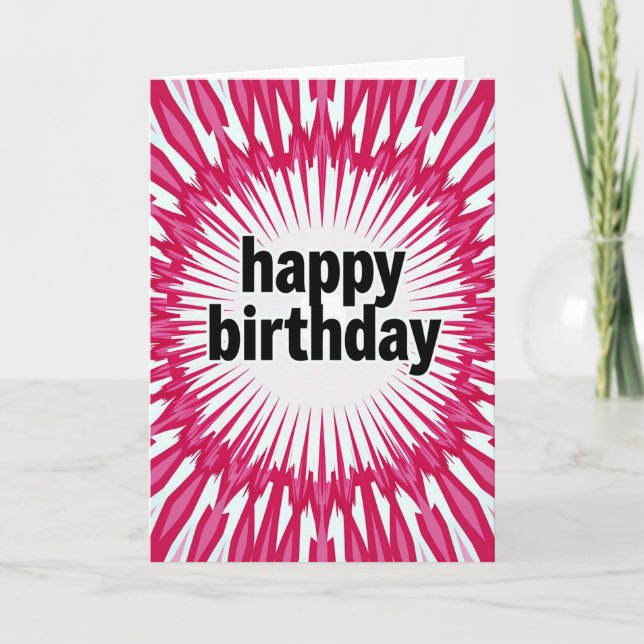 Carte d'anniversaire douce explosion (Devant)