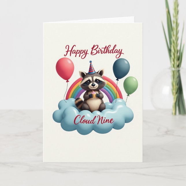 Carte d'anniversaire Douce Forêt Enchantée (Devant)