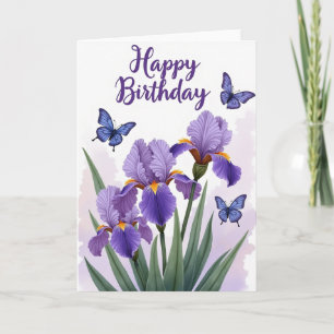 Carte d'anniversaire douce Iris Art
