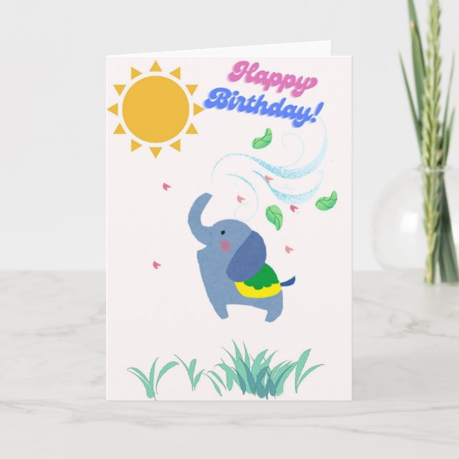 Carte d'anniversaire douce Joyeux Anniversaire ave (Devant)