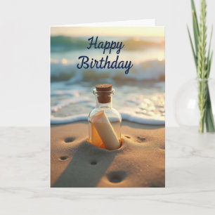 Carte d'anniversaire douce Message de plage