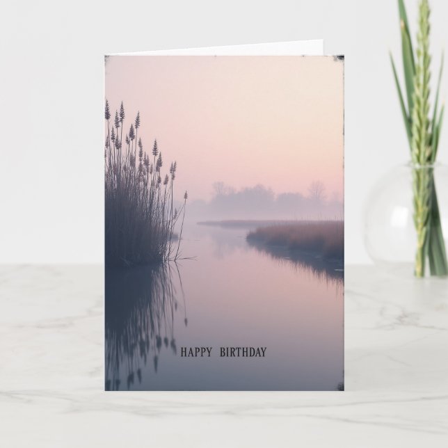 Carte d'anniversaire douce Misty Reeds (Devant)