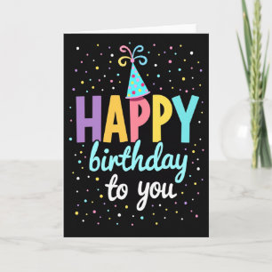Carte d'anniversaire douce pastel
