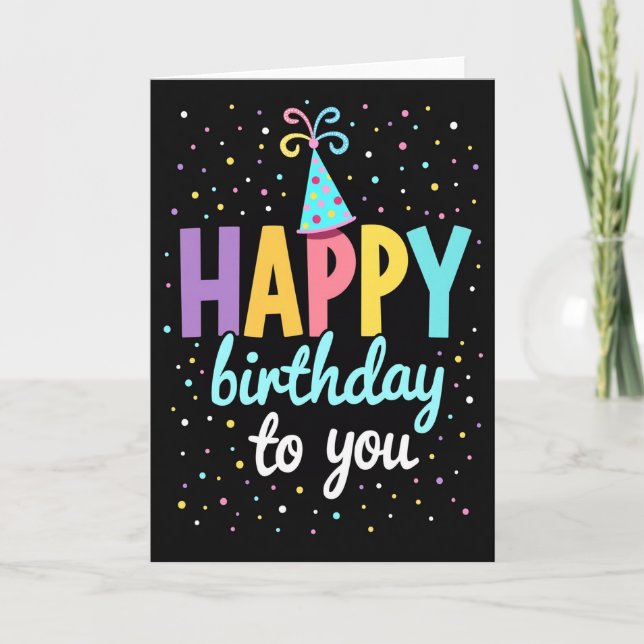 Carte d'anniversaire douce pastel (Devant)