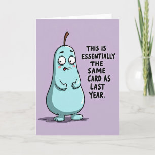 Carte d'anniversaire douce Pastel Pear