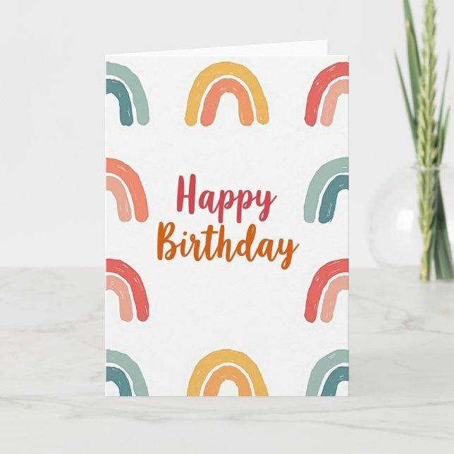 Carte d'anniversaire douce pinceau (Devant)