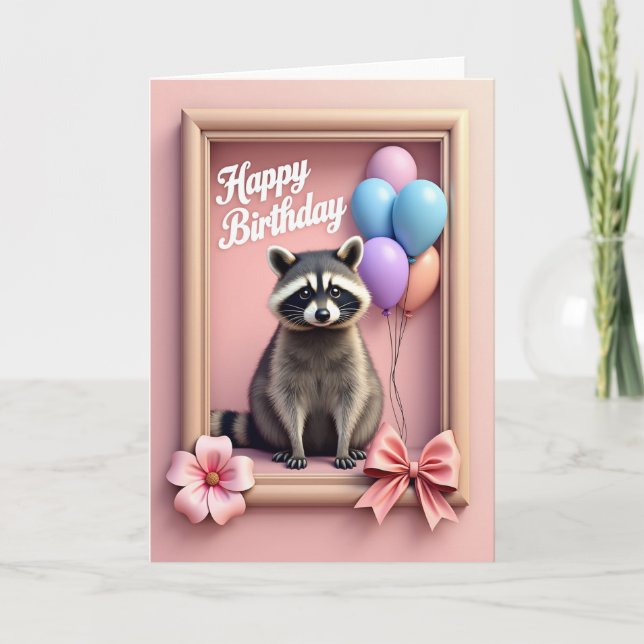 Carte d'anniversaire douce pour les animaux (Devant)