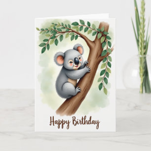 Carte d'anniversaire douce pour marsupial