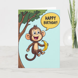 Carte d'anniversaire douce pour primate