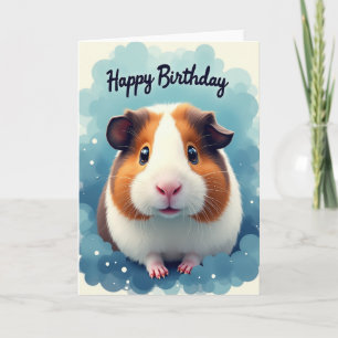 Carte d'anniversaire douce pour rongeur duveteux
