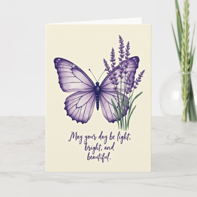 Carte d'anniversaire douce Violet Wing (Devant)