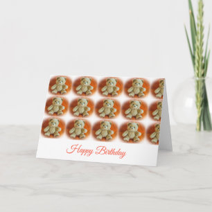 Carte d'anniversaire d'ours en peluche
