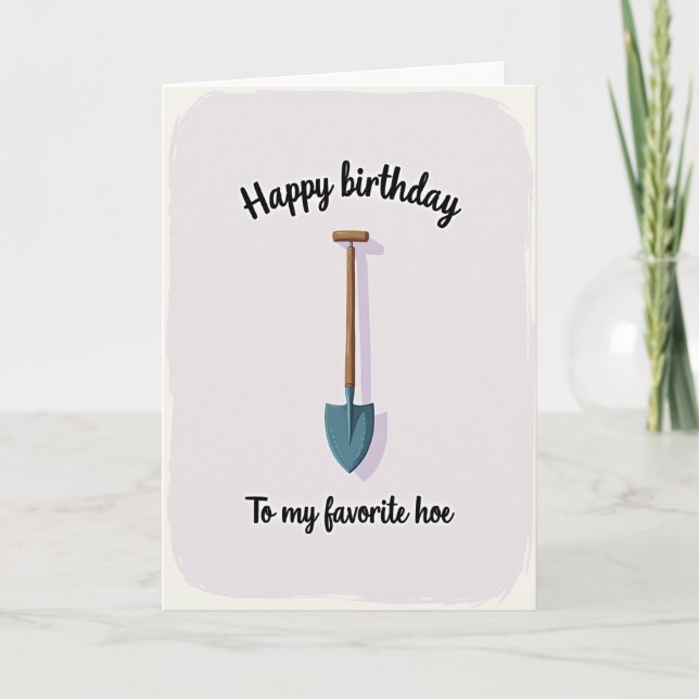 Carte d'anniversaire d'outil de jardin (Devant)