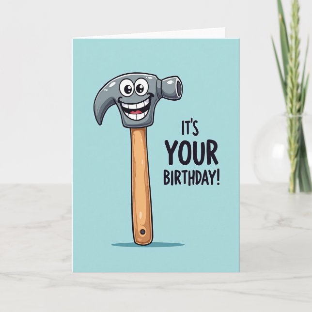 Carte d'anniversaire d'outil joyeux (Devant)