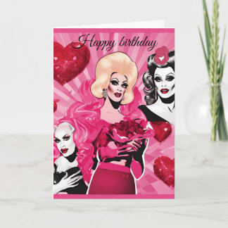 Carte d'anniversaire Drag Queen