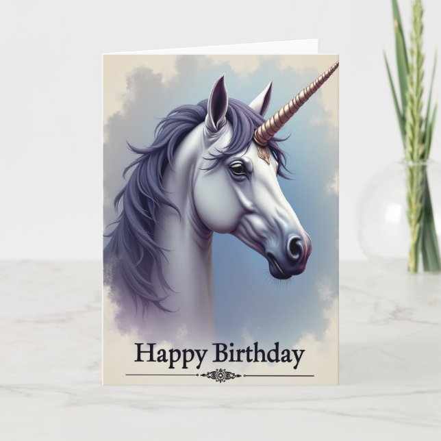 Carte d'anniversaire Dream Golden Horn (Devant)