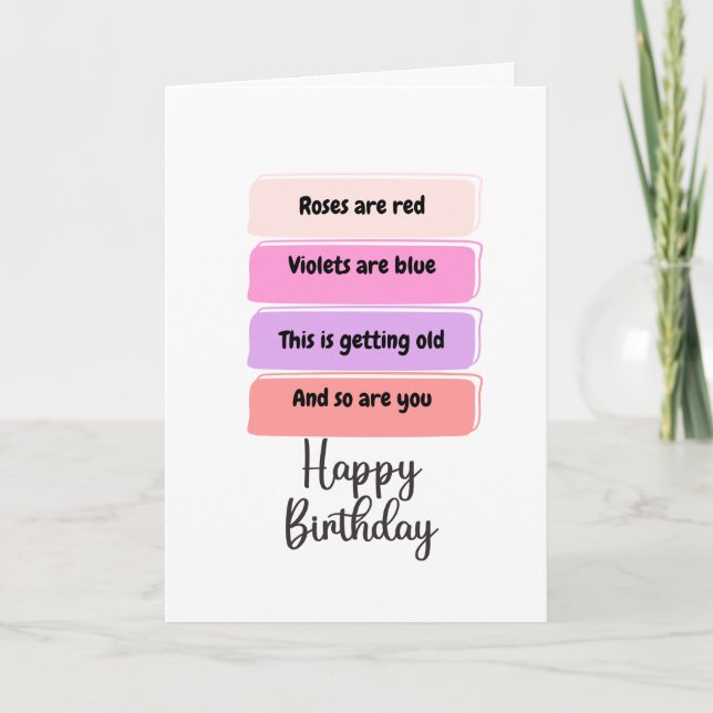 Carte d'anniversaire drôle  (Devant)