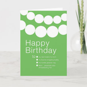 Carte d'anniversaire drôle à maman