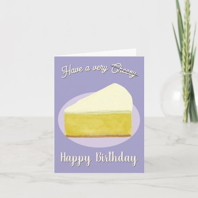 Carte d'anniversaire drôle au cheesecake (Devant)