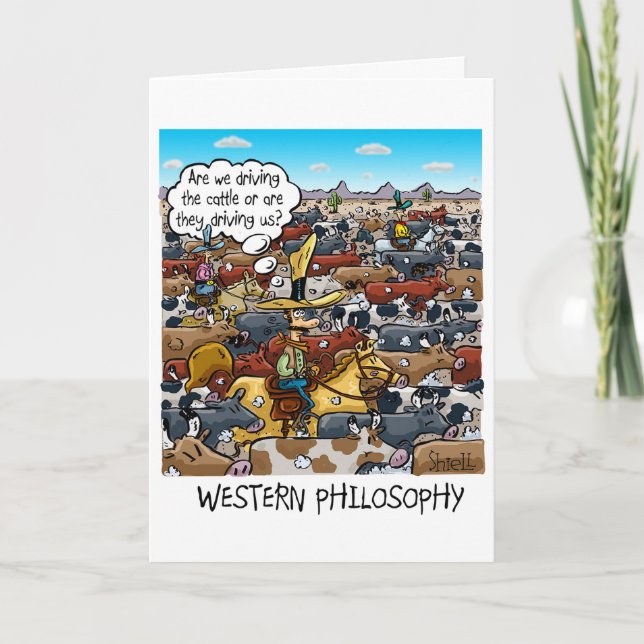 Carte d'anniversaire drôle avec la philosophie occ (Devant)