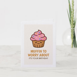 Carte d'anniversaire drôle avec muffins – carte d'