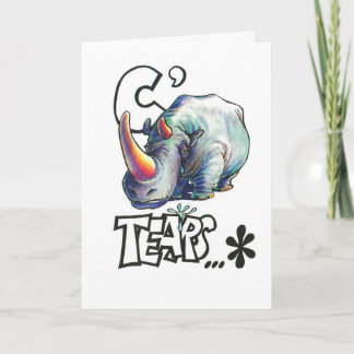 Carte d'anniversaire drôle avec rhino