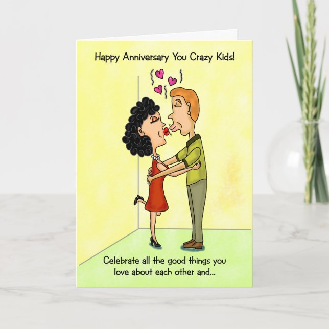 Carte d'anniversaire drôle : Célébrez l'amour pour (Devant)