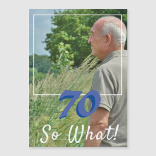 Carte d'anniversaire drôle de 70 ans avec photo à 