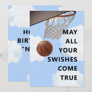 Carte d'anniversaire drôle de basketball