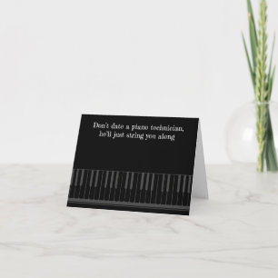 Carte d'anniversaire drôle de blague au piano