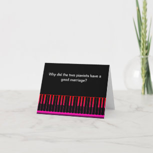 Carte d'anniversaire drôle de blague de piano