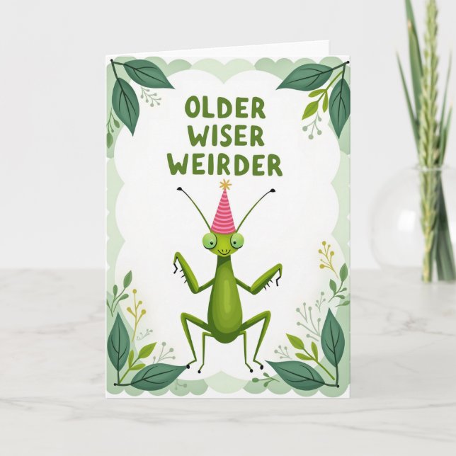 Carte d'anniversaire drôle de bug (Devant)