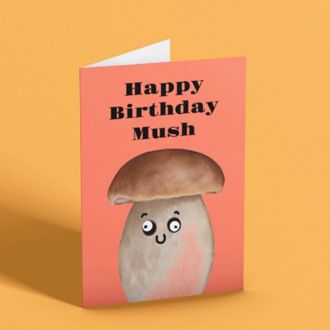 Carte d'anniversaire drôle de champignons (Créateur téléchargé)