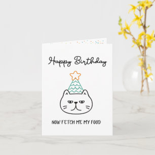 carte d'anniversaire drôle de chat