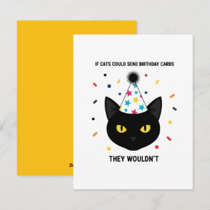 Carte d'anniversaire drôle de chat pour elle ou lu