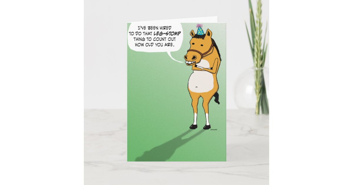 Carte D Anniversaire Drole De Cheval Zazzle Fr