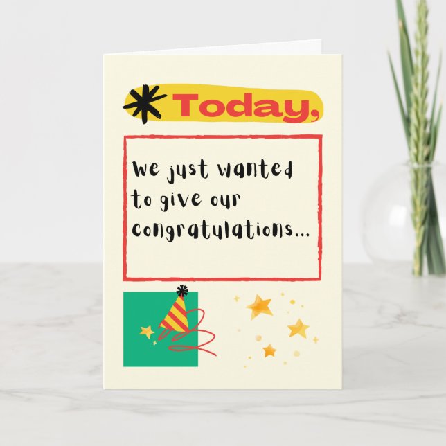 Carte d'anniversaire drôle de collègue de travail (Devant)