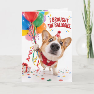 Carte d'anniversaire drôle de Corgi Humour de ba