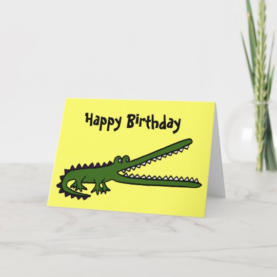 Carte D Anniversaire Drole De Crocodile D Al Zazzle Fr