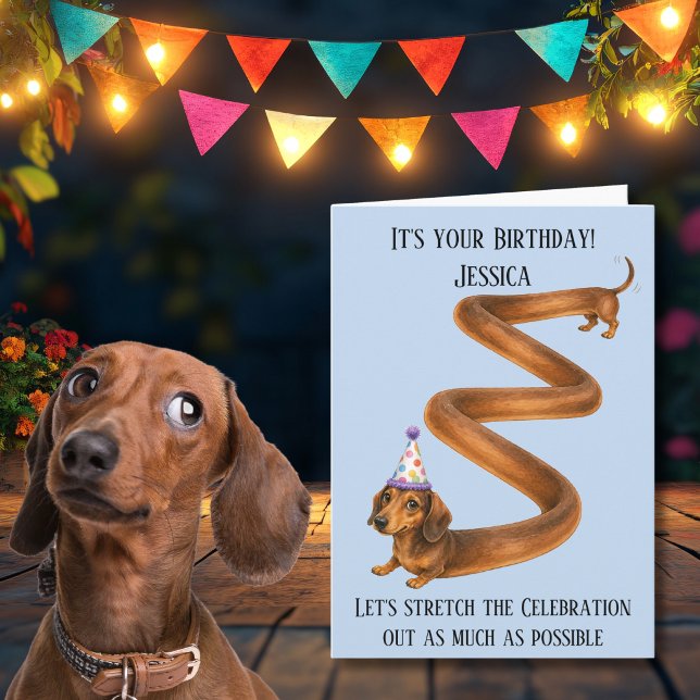 Carte d'anniversaire drôle de Dachshund- (Créateur téléchargé)