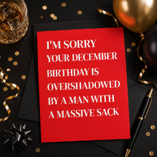 Carte d'anniversaire drôle de décembre pour femmes
