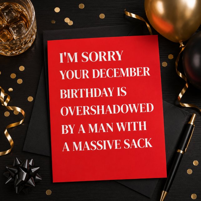 Carte d'anniversaire drôle de décembre pour femmes (🔥 The Birthday Card They Won’t See Coming!)