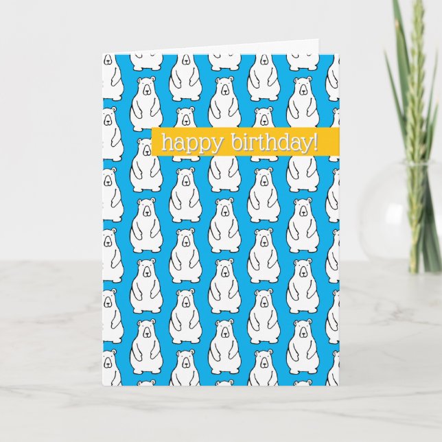 Carte d'anniversaire drôle de dessin animé d'ours  (Devant)