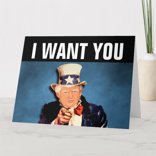 CARTE D'ANNIVERSAIRE DRÔLE DE DONALD TRUMP (Devant)